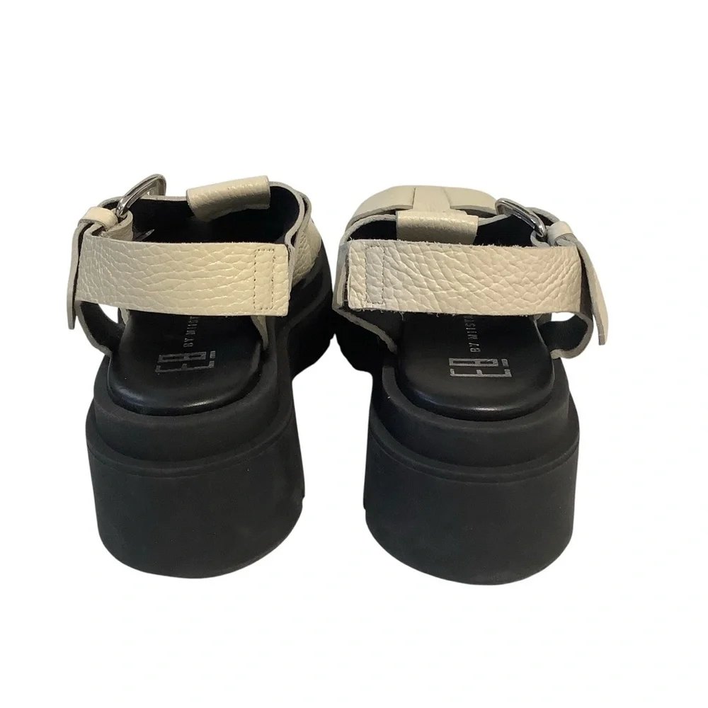 By MIISTA Women's Beige Kornelia Sandals with Black Sole - Picture 4 of 8